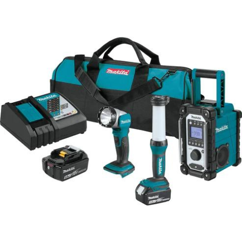 Makita XT338T 18V LXT® Lithium‑Ion Cordless Emergency Preparedness 3‑Pc. Combo Kit (5.0Ah)