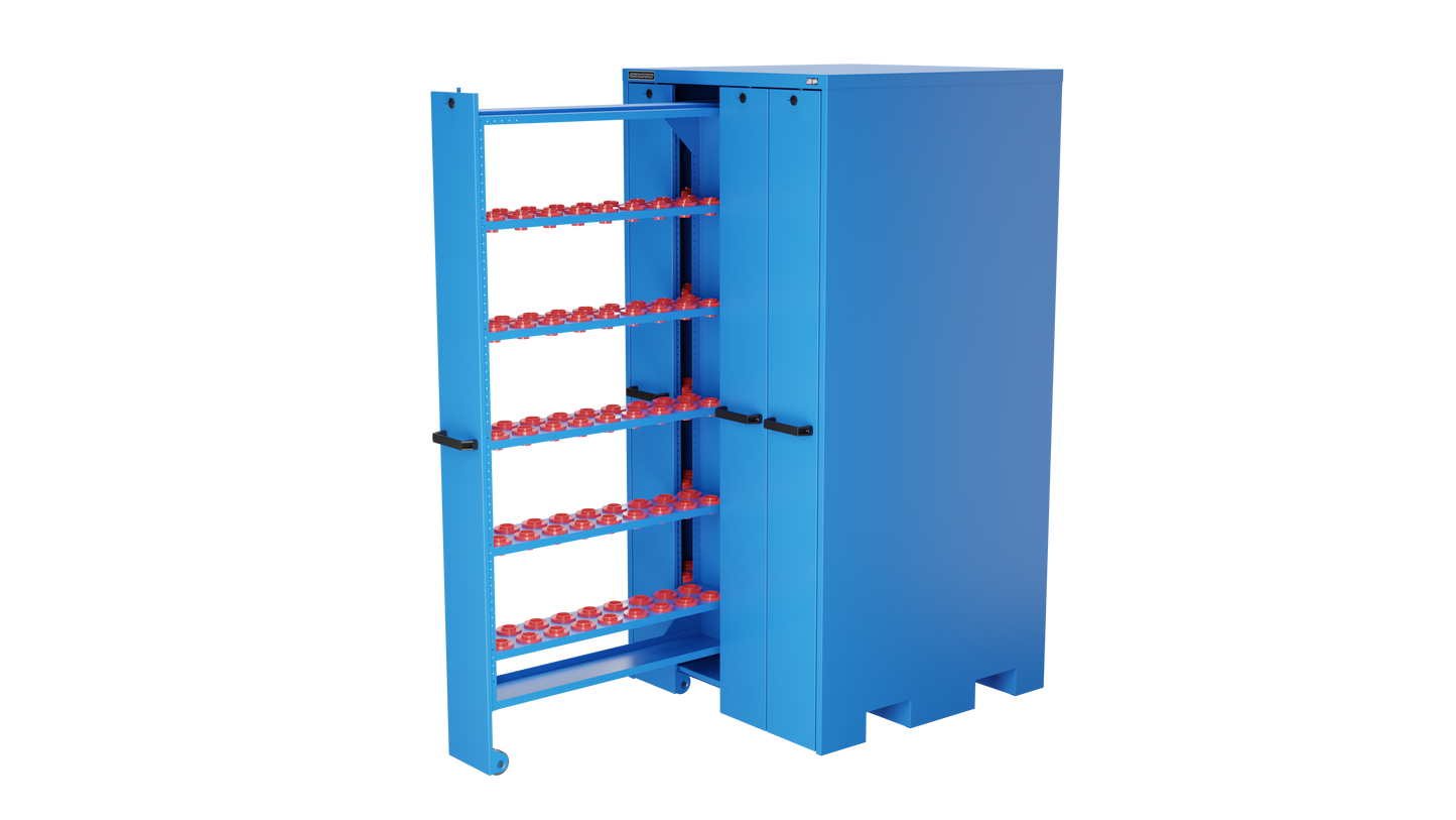 Champion Tool Storage VSC40-BB 4-Drawer Standard Depth Vertical Storage Cabinet VSC40 | 40"W x 84"H x 41"D, Bright Blue