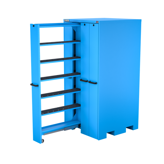 Champion Tool Storage VSCC5-BB 4-Drawer Standard Depth Vertical Storage Cabinet VSCC5 | 40"W x 84"H x 41"D, Bright Blue