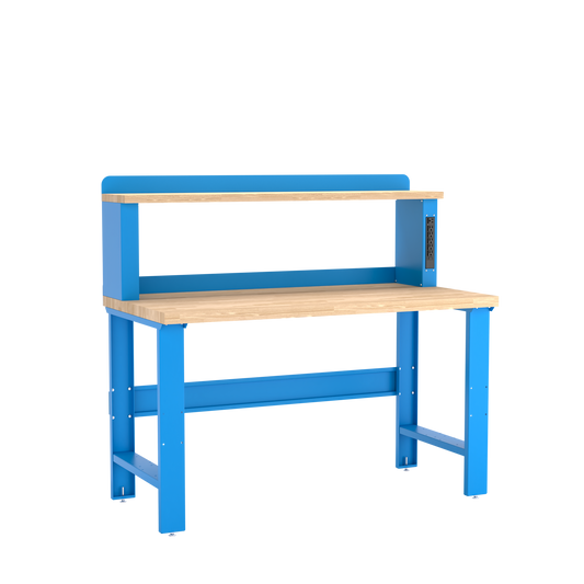 Champion Tool Storage WB002-B6030-BB Workbench, 12" Power Riser WB000 | 60"W x 35-1/4"H x 30"D, Bright Blue