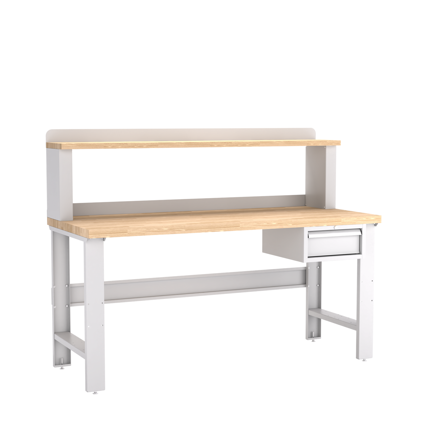 Champion Tool Storage WB101-B7230-LG Single Drawer Standard Depth Workbench, 12" Riser WB101 | 72"W x 35-1/4"H x 30"D, Light Gray