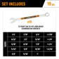 Gearwrench GWMSSWHSAE 19 Piece 12 Point SAE Hi-Viz Long Pattern Combination Wrench Set in Foam Storage Tray