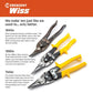 Wiss M2R 9-3/4" Compound Action Straight and Right Cut Aviation Snips