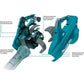 Makita XBU02PT1 36V (18V X2) LXT® Brushless Blower Kit with 4 Batteries (5.0Ah)
