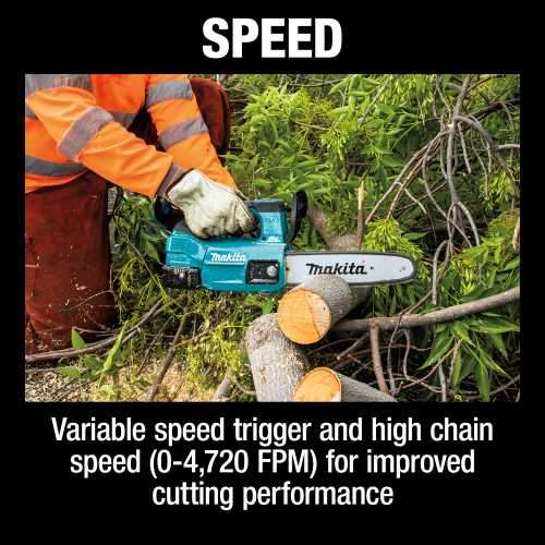 Makita XCU10SM1 18V LXT® Lithium‑Ion Brushless Cordless 12" Top Handle Chain Saw Kit (4.0 Ah)
