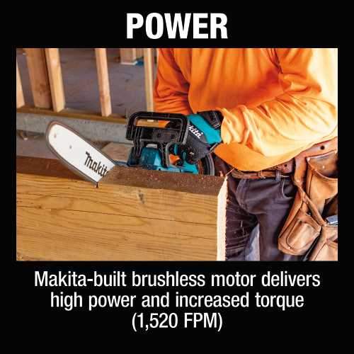 Makita XCU11Z 18V LXT® Lithium‑Ion Brushless Cordless 14" Chain Saw, Tool Only