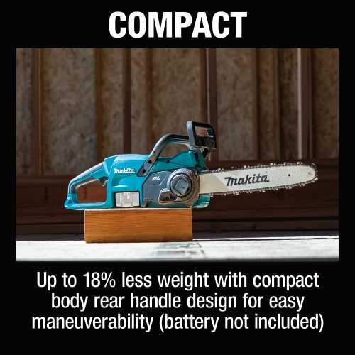 Makita XCU11Z 18V LXT® Lithium‑Ion Brushless Cordless 14" Chain Saw, Tool Only