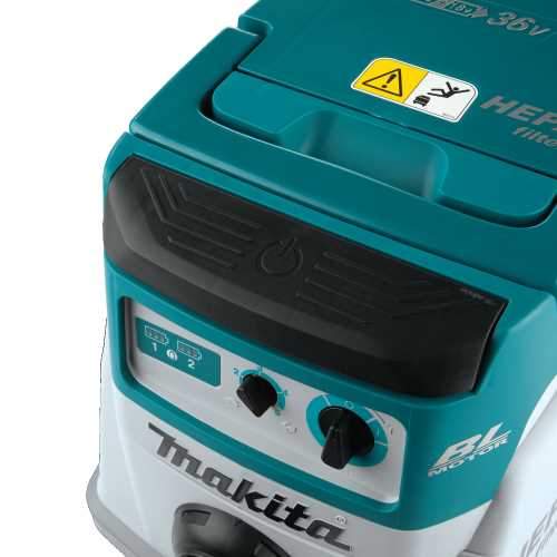 Makita XCV21PTX 36V (18V X2) LXT® Brushless 2.1 Gallon HEPA Filter Dry Dust Extractor Kit (5.0Ah)