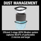 Makita XCV21ZX 36V (18V X2) LXT® Brushless 2.1 Gallon HEPA Filter Dry Dust Extractor, Tool Only