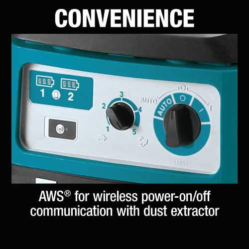 Makita XCV22ZU 36V (18V X2) LXT® Brushless 2.1 Gallon HEPA Filter Dry Dust Extractor/Vacuum, AWS®, Tool Only