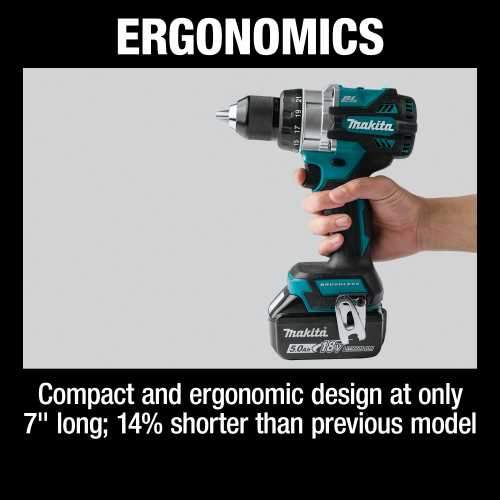 Makita XFD14T 18V LXT® Lithium‑Ion Brushless Cordless 1/2" Driver‑Drill Kit (5.0Ah)