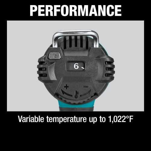 Makita XGH02ZK 18V LXT® Lithium‑Ion Cordless Variable Temperature Heat Gun, Tool Only