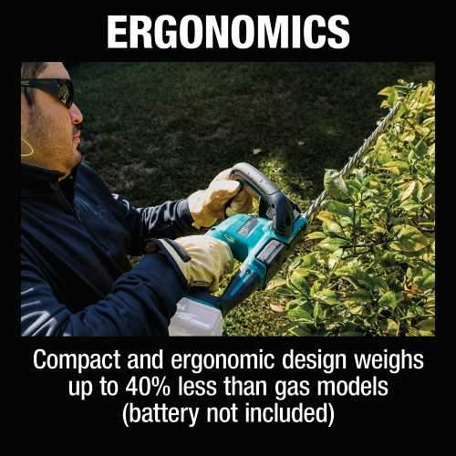 Makita XHU09Z 18V LXT® Lithium‑Ion Brushless Cordless 24" Hedge Trimmer, Tool Only