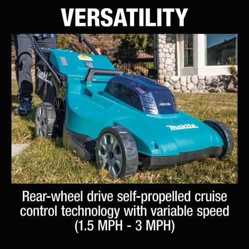 Makita XML14CT1 36V (18V X2) LXT® 19" Self‑Propelled Lawn Mower Kit with 4 Batteries (5.0Ah)