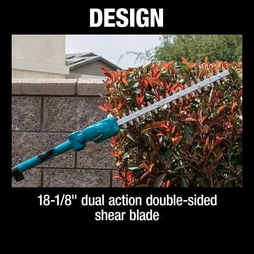 Makita XNU05SM1 18V LXT® Lithium‑Ion Cordless 18" Telescoping Articulating Pole Hedge Trimmer Kit (4.0Ah)