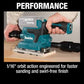 Makita XOB03Z 18V LXT® Lithium‑Ion Brushless Cordless 1/3 Sheet Finishing Sander, AWS® Capable, Tool Only
