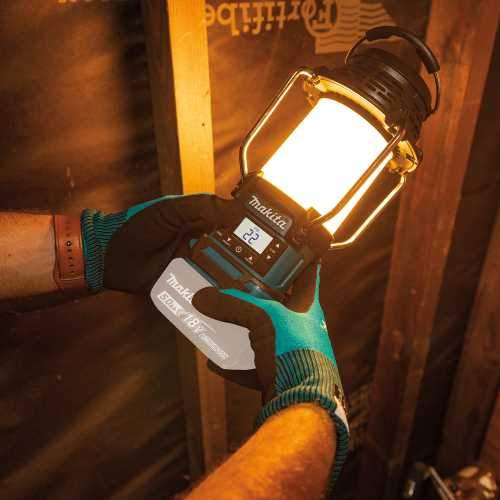 Makita XRM12 18V LXT® Lithium‑Ion Cordless Lantern with Radio, Tool Only