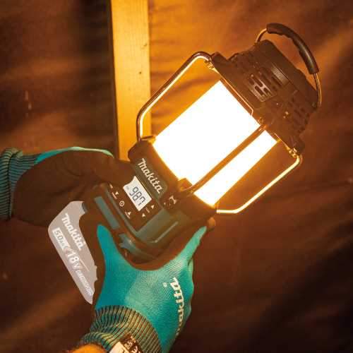 Makita XRM12 18V LXT® Lithium‑Ion Cordless Lantern with Radio, Tool Only