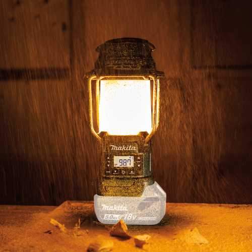 Makita XRM12 18V LXT® Lithium‑Ion Cordless Lantern with Radio, Tool Only
