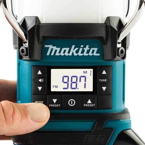 Makita XRM12 18V LXT® Lithium‑Ion Cordless Lantern with Radio, Tool Only