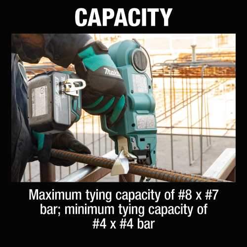 Makita XRT02TK 18V LXT® Lithium‑Ion Brushless Cordless Deep Capacity Rebar Tying Tool Kit (5.0Ah)