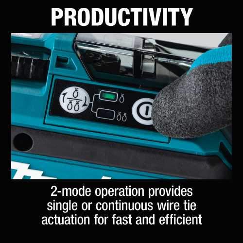 Makita XRT02ZK 18V LXT® Lithium‑Ion Brushless Cordless Deep Capacity Rebar Tying Tool, Tool Only