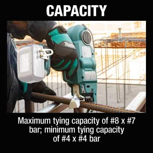 Makita XRT02ZK 18V LXT® Lithium‑Ion Brushless Cordless Deep Capacity Rebar Tying Tool, Tool Only