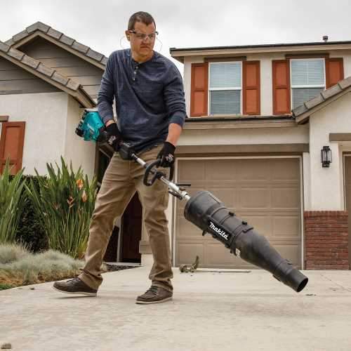 Makita XUX02SM1X3 18V LXT® Lithium‑Ion Brushless Cordless Couple Shaft Power Head Kit w/ 13" String Trimmer & Blower Attachments (4.0Ah)