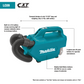 Makita LC09Z 12V max CXT® Lithium‑Ion Cordless Vacuum, Tool Only