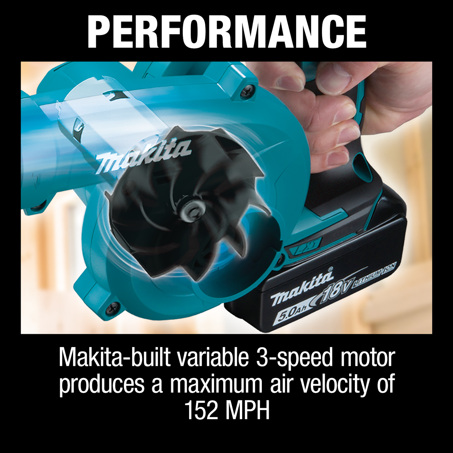 Makita XBU06Z 18V LXT® Lithium‑Ion Cordless Floor Blower, Tool Only