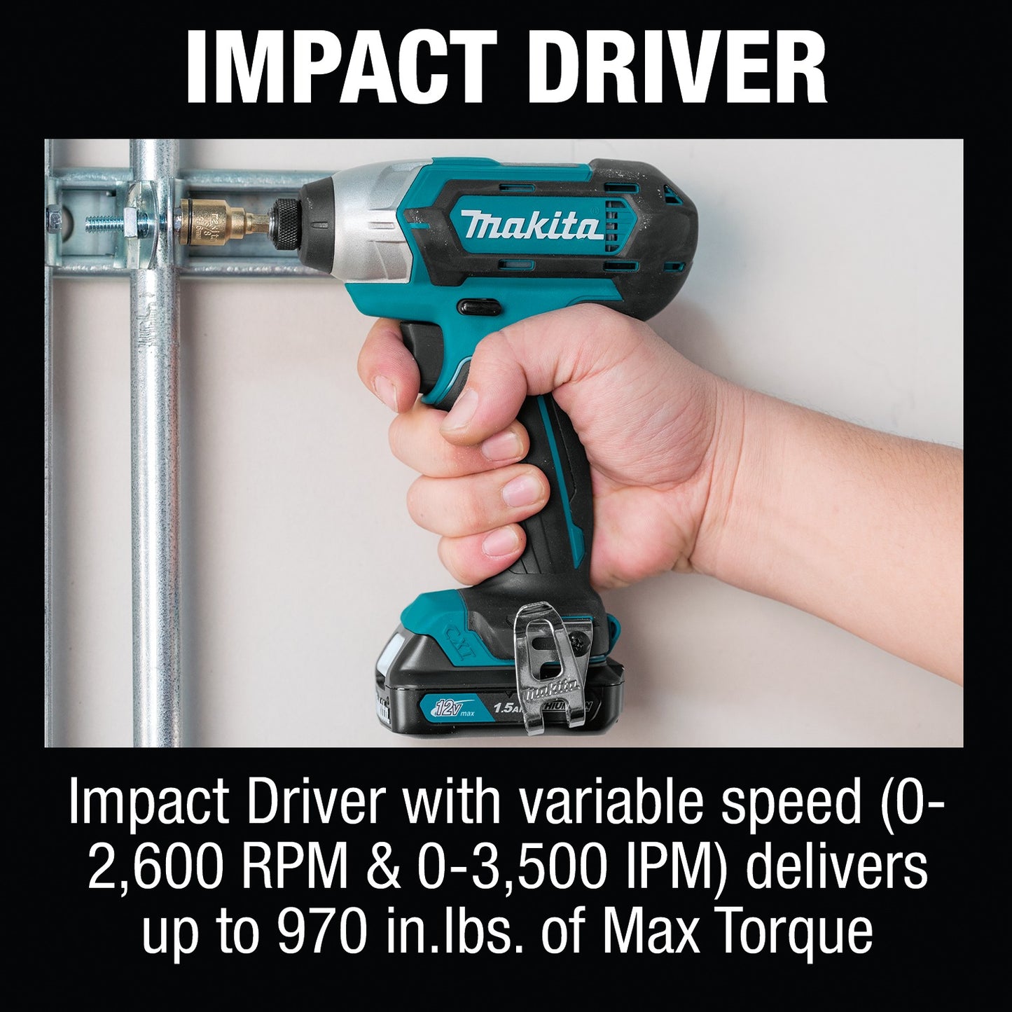 Makita CT411 12V max CXT® Lithium‑Ion Cordless 4‑Pc. Combo Kit (1.5Ah)