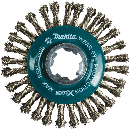 Makita D-72609 X‑LOCK 4‑1/2" Stainless Steel Stringer Bead Twist Wire Wheel