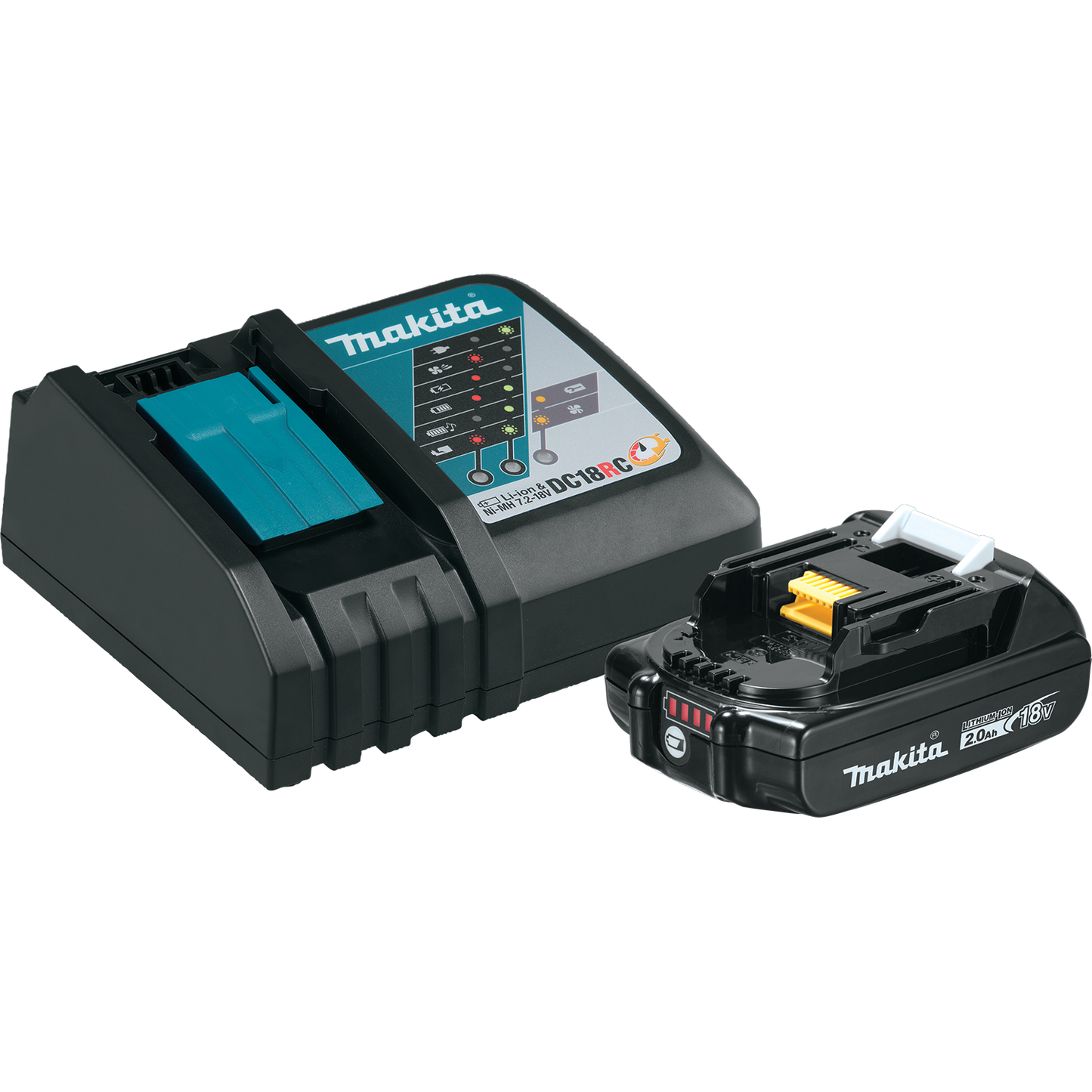 Makita BL1820BDC1 18V LXT® Lithium‑Ion Compact Battery and Rapid Charger Starter Pack (2.0Ah)