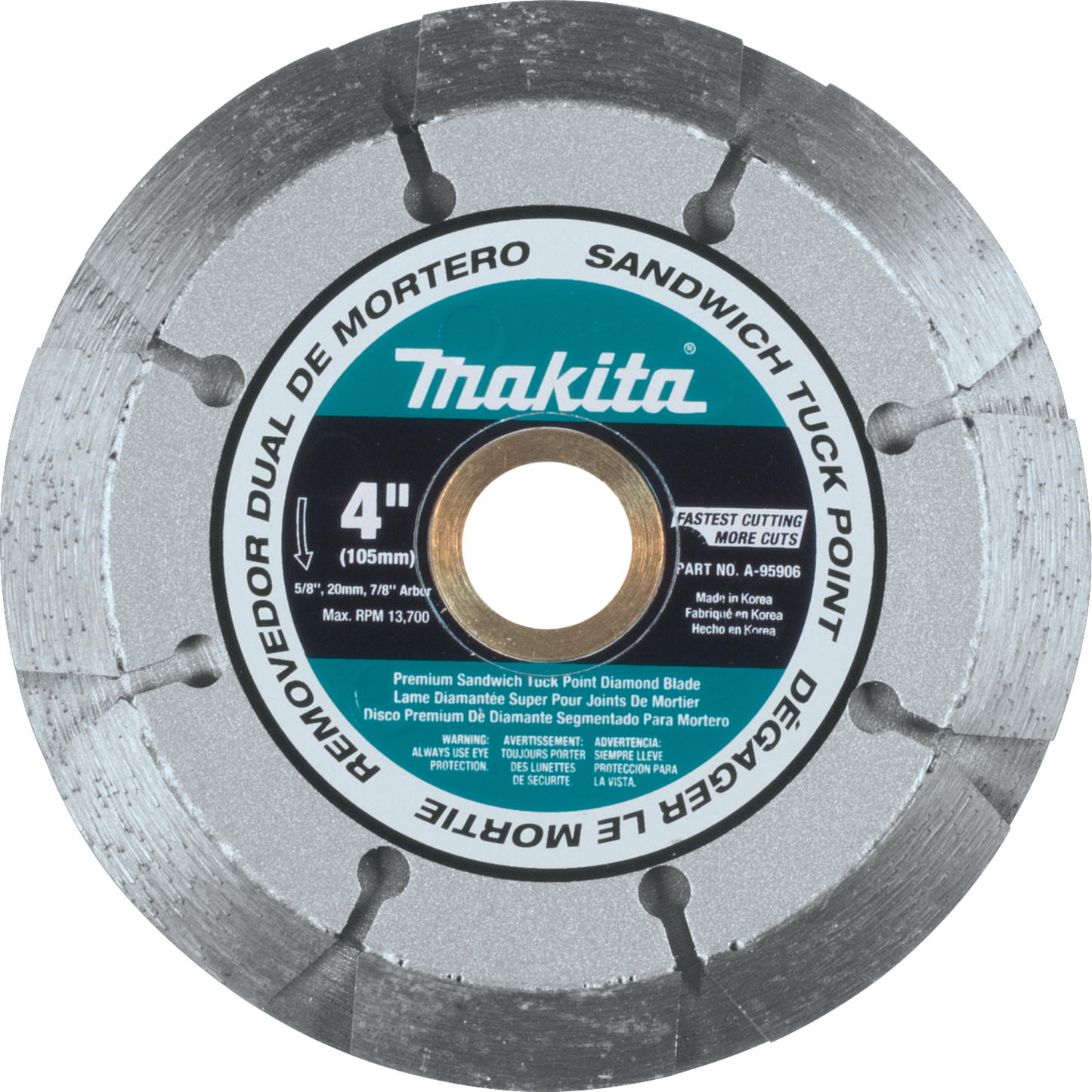 Makita A-95906 4" Dual Sandwich Diamond Tuck Point Blade