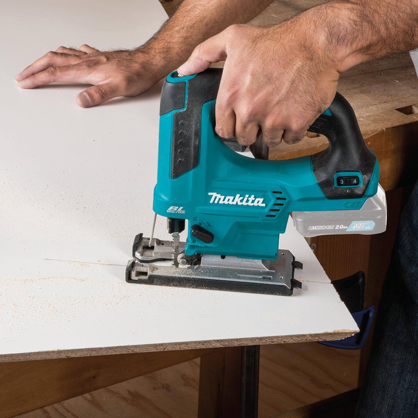 Makita VJ06Z 12V max CXT® Lithium‑Ion Brushless Cordless Top Handle Jig Saw, Tool Only