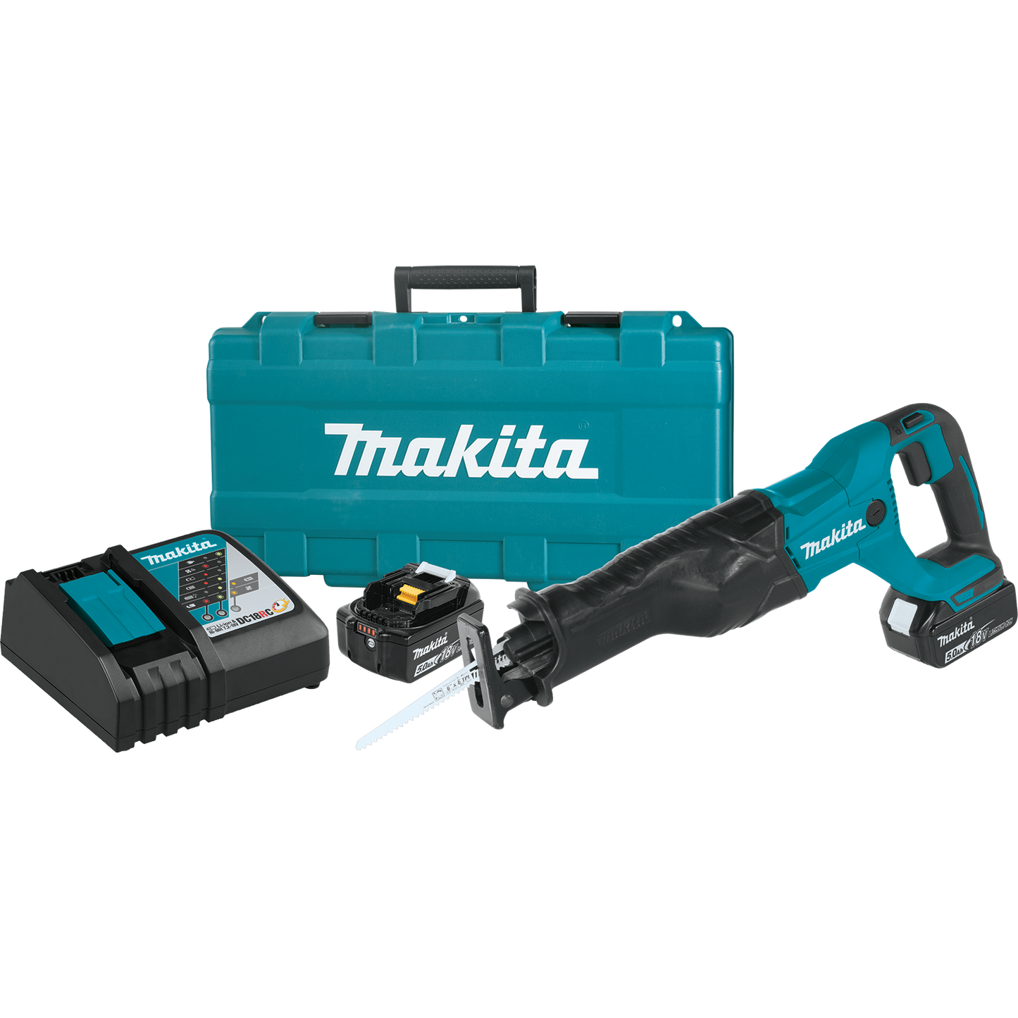 Makita XRJ04T 18V LXT® Lithium‑Ion Cordless Recipro Saw Kit (5.0Ah)