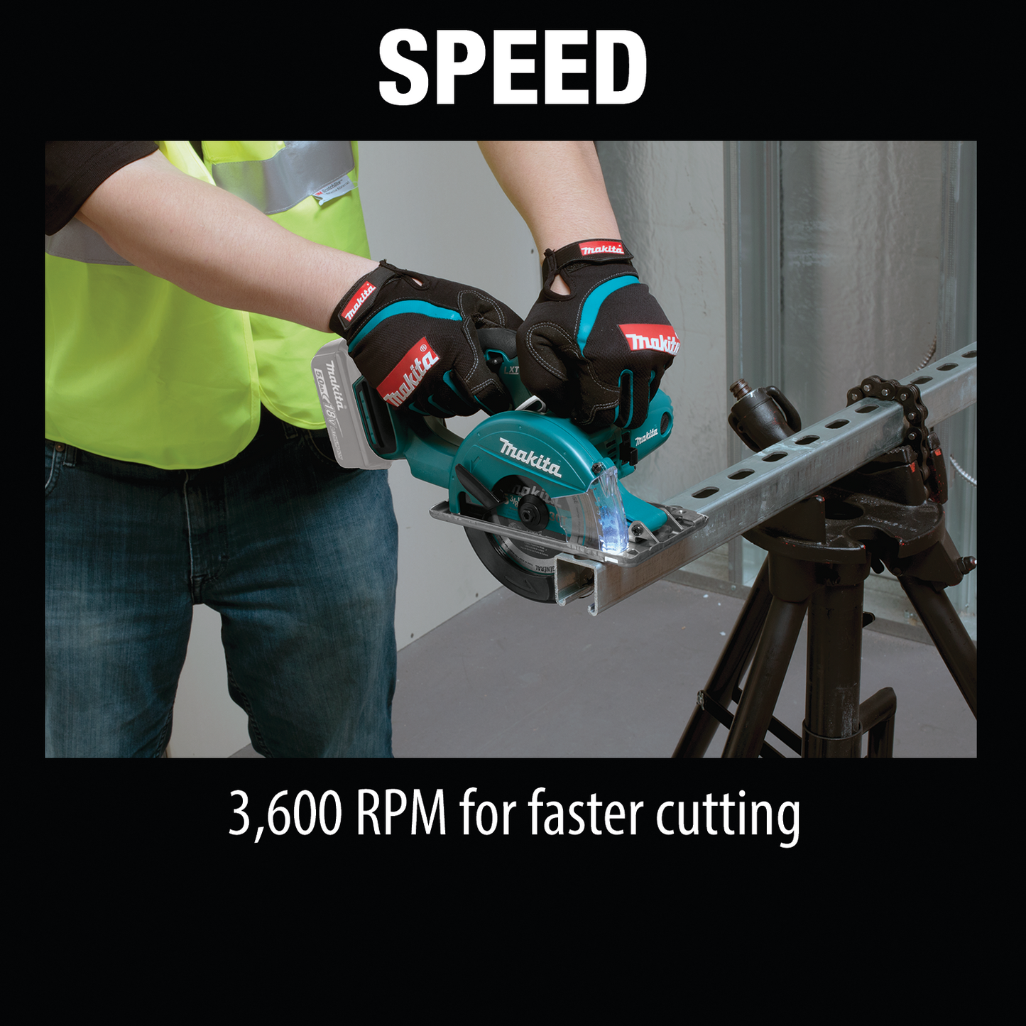 Makita XSC01Z 18V LXT® Lithium‑Ion Cordless 5‑3/8" Metal Cutting Saw, Tool Only