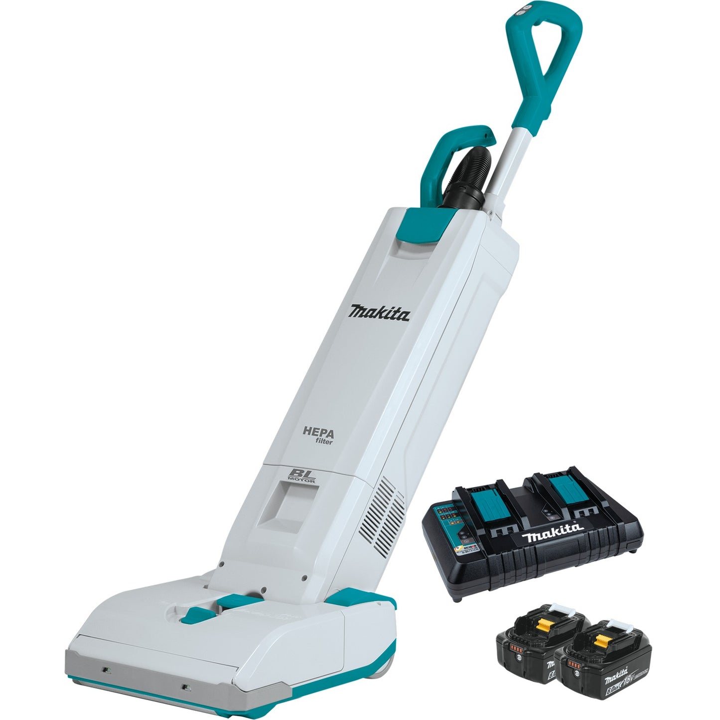 Makita XCV19PG 36V (18V X2) LXT® Brushless 1.3 Gallon HEPA Filter 12" Upright Vacuum Kit (6.0Ah)