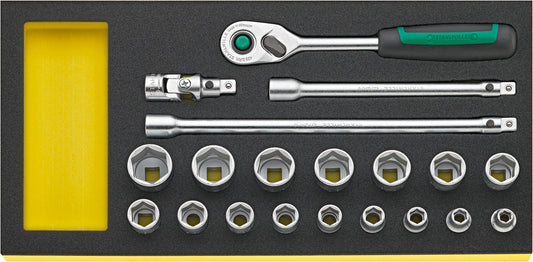 Stahlwille 96830371 TCS 3/8 ZOLL 456/16/4 MF QR Socket Set