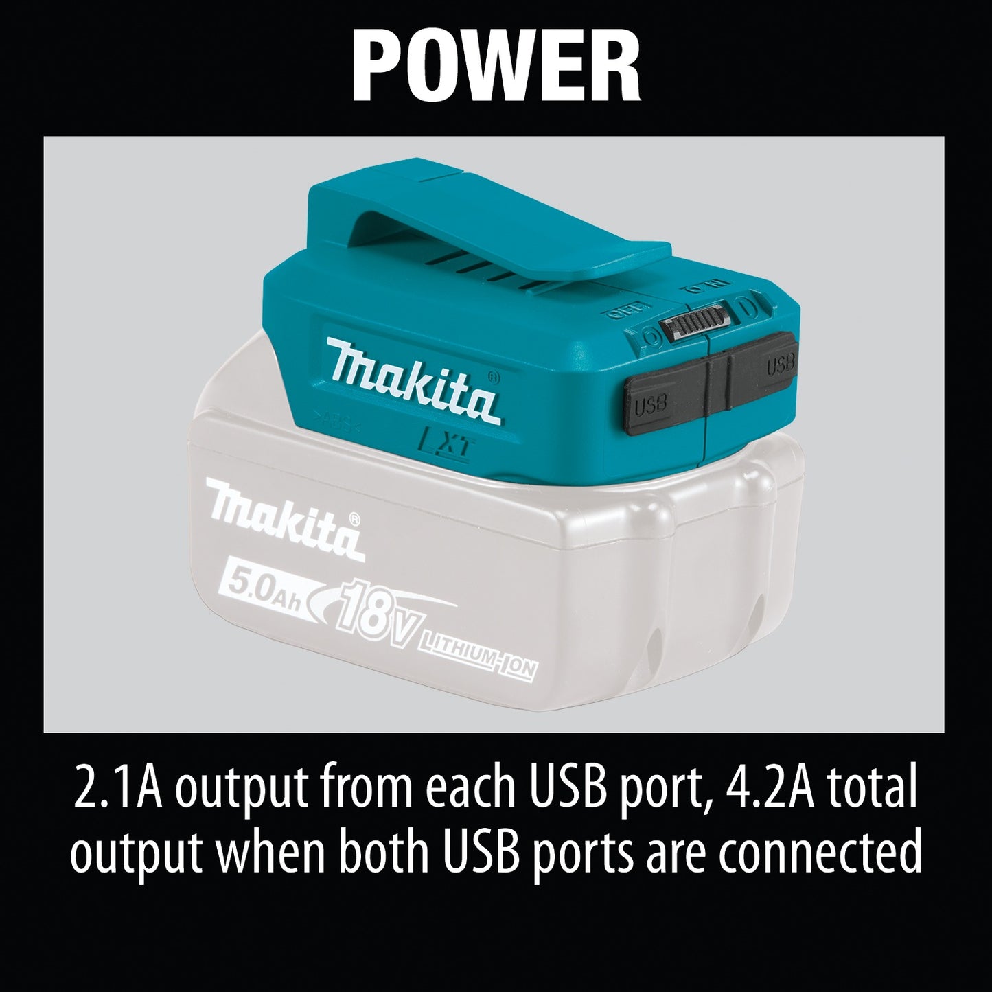 Makita ADP05 18V Lxt® Lithiumion Cordless Power Source, Power Source Only