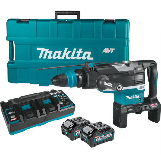 Makita GRH06PM 80V max (40V max X2) XGT® Brushless 2" SDS‑MAX AVT® Rotary Hammer Kit, AFT®, AWS® Capable (4.0Ah)