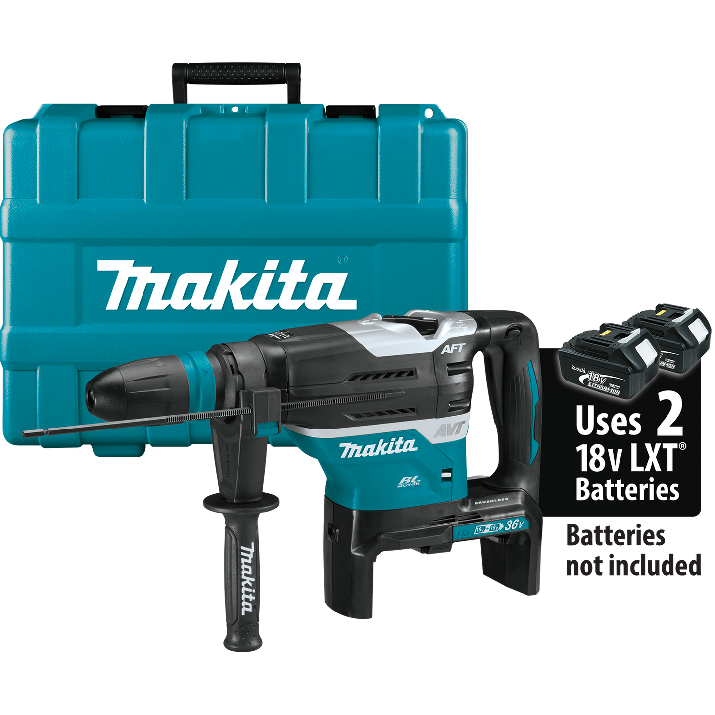 Makita XRH07ZKUN 36V (18V X2) LXT® Brushless 1‑9/16" SDS‑MAX Advanced AVT® Rotary Hammer, AFT®, AWS®, Tool Only