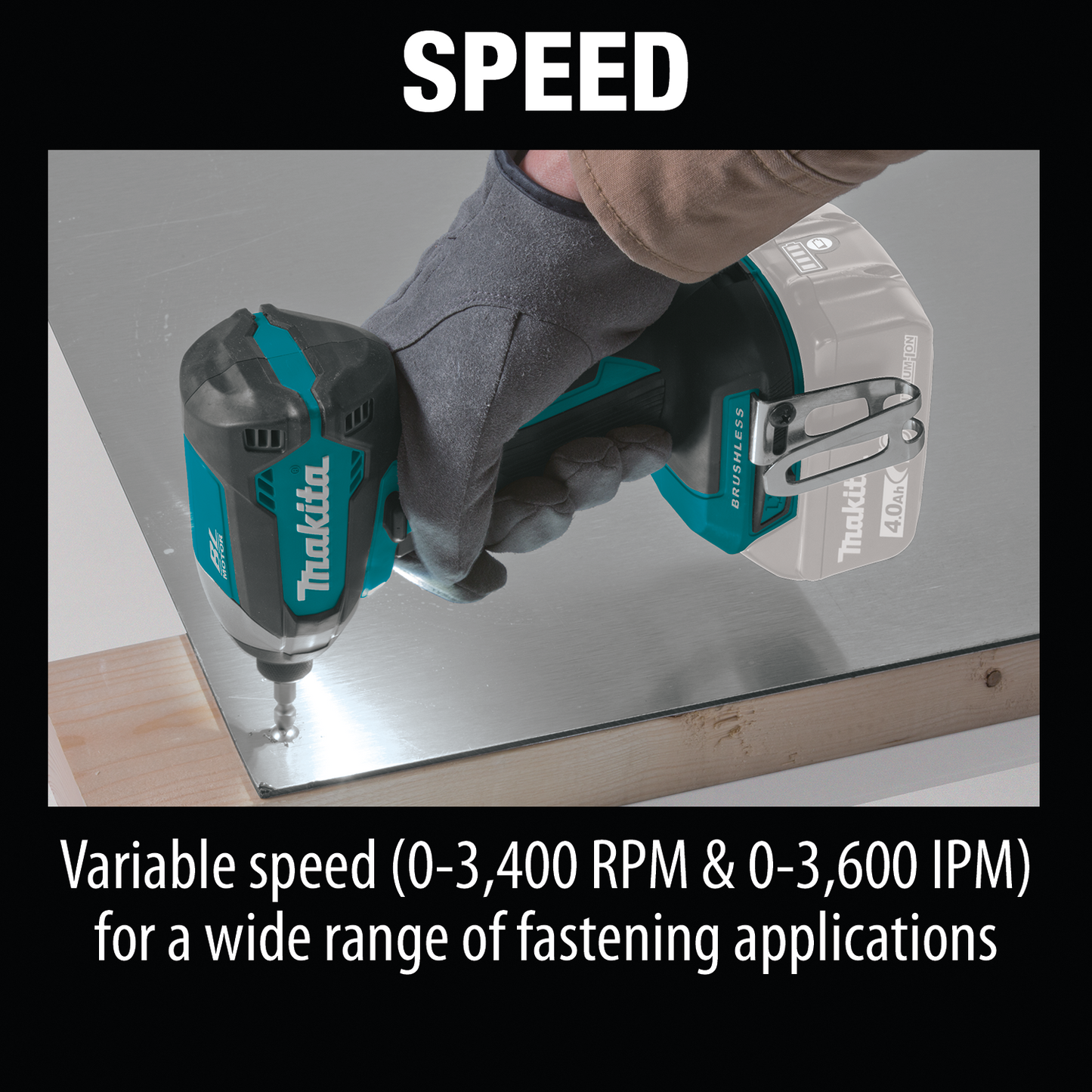 Makita XDT13Z 18V LXT® Lithium‑Ion Brushless Cordless Impact Driver, Tool Only