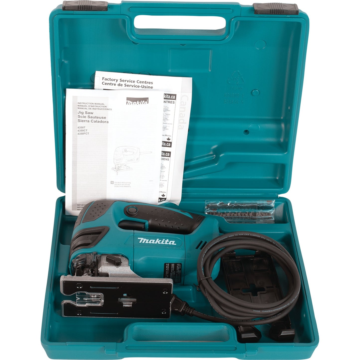 Makita 4350FCT Top Handle Jig Saw, with "Tool‑less" Blade Change