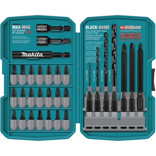 Makita T-01373 Impact Drill/Driver Bit Set, 38‑Pc.