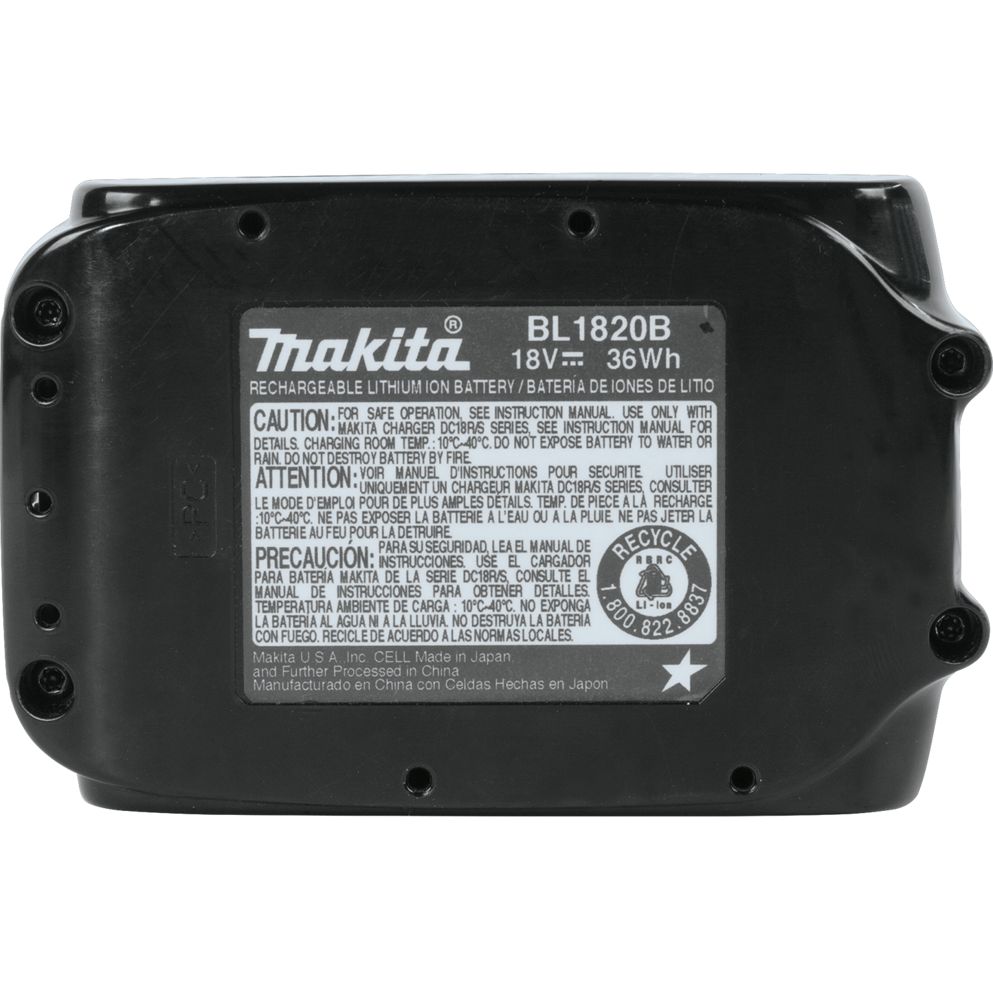 Makita BL1820B-2 18V LXT® Lithium‑Ion Compact 2.0Ah Battery, 2/pk