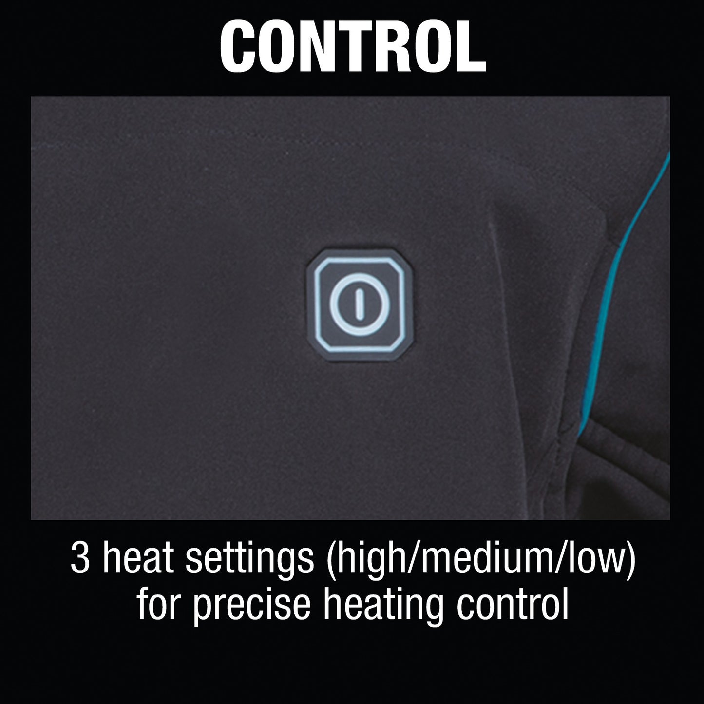 Makita DCJ205Z2XL 18V LXT® Lithium‑Ion Cordless Heated Jacket, Jacket Only (Black, 2XL)