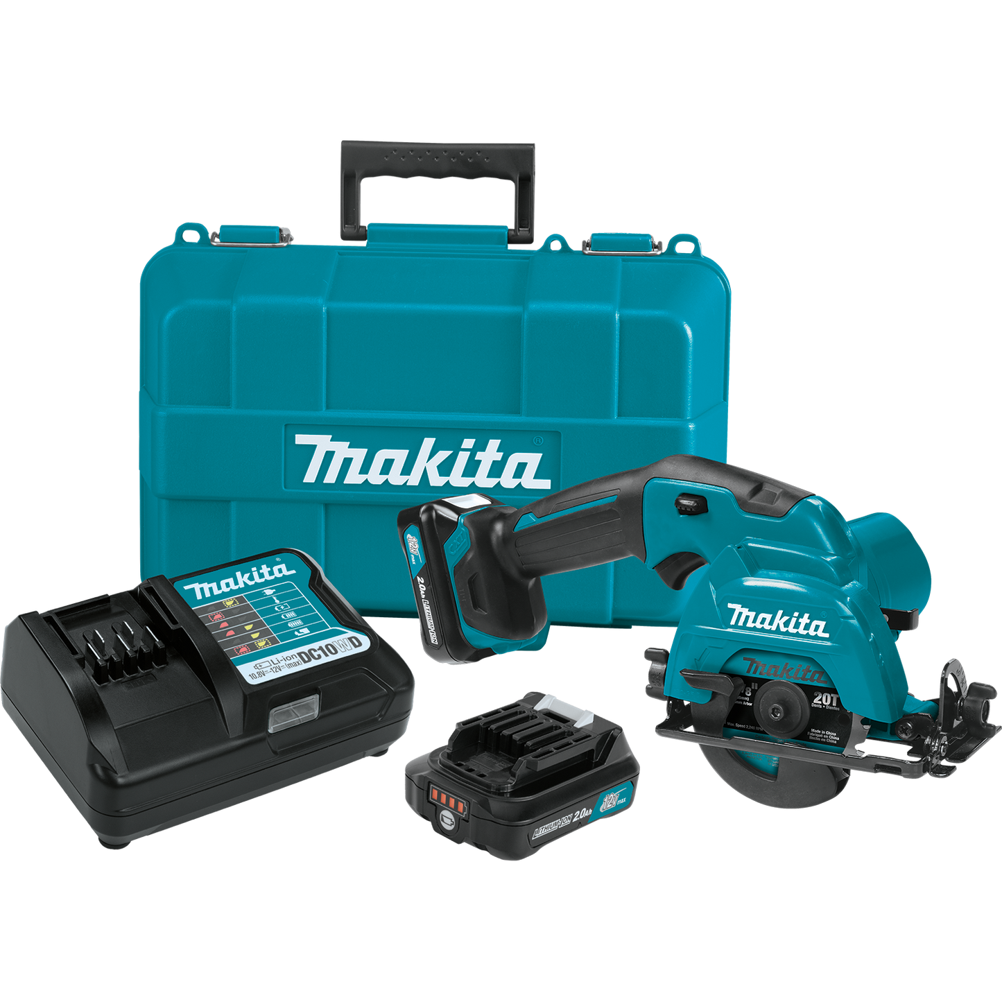 Makita SH02R1 12V max CXT® Lithium‑Ion Cordless 3‑3/8" Circular Saw Kit (2.0Ah)