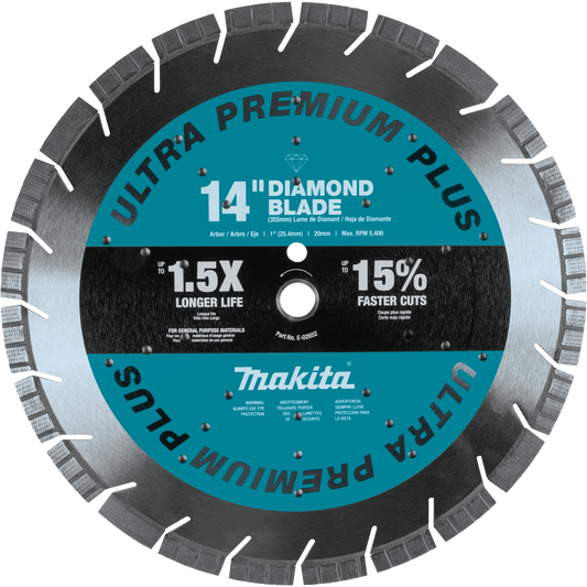 Makita E-02652 14" Ultra‑Premium Plus Diamond Blade, Segmented