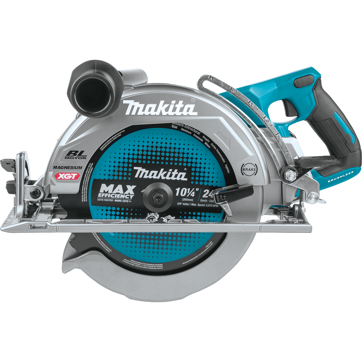 Makita GSR02Z 40V max XGT® Brushless Cordless Rear Handle 10‑1/4" Circular Saw, AWS® Capable, Tool Only